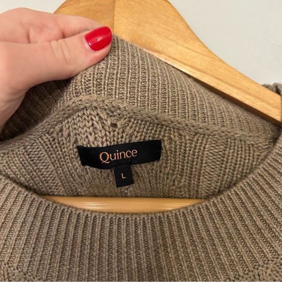 Quince Women’s Australian Merino Wool Cable Knit Sweater Malted Toffee Brown - Picture 4 of 6